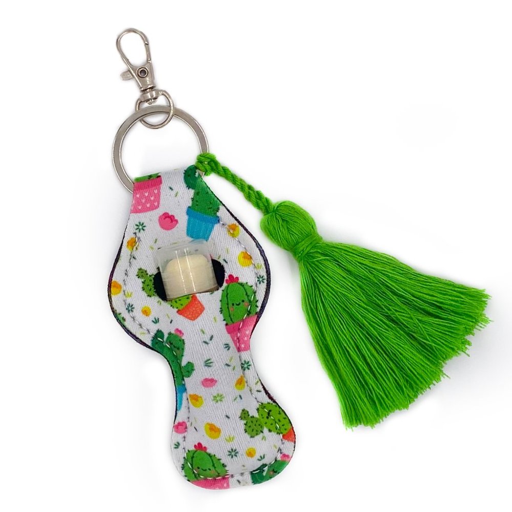 Lip Balm Holder Key Chain, Bag Tassel Charm for Purse, Backpack, or Tote Bag,…
